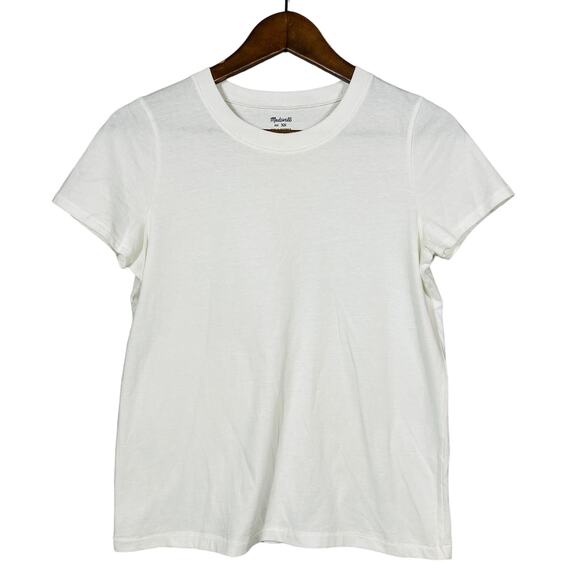 Madewell Basic Tee Undershirt Top White Casual Short Sleeve - XS - Picture 1 of 3